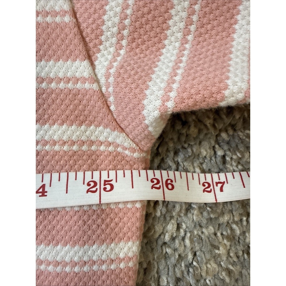 Milano Women's Short Sleeve Top Pink & White Striped Plus Size 22/24 - Picture 3 of 6